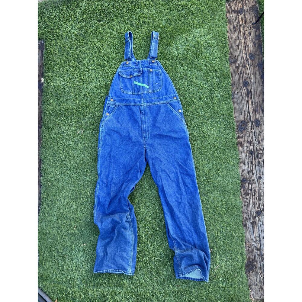 Vintage KEY Imperial Blue Denim Overalls Dungarees